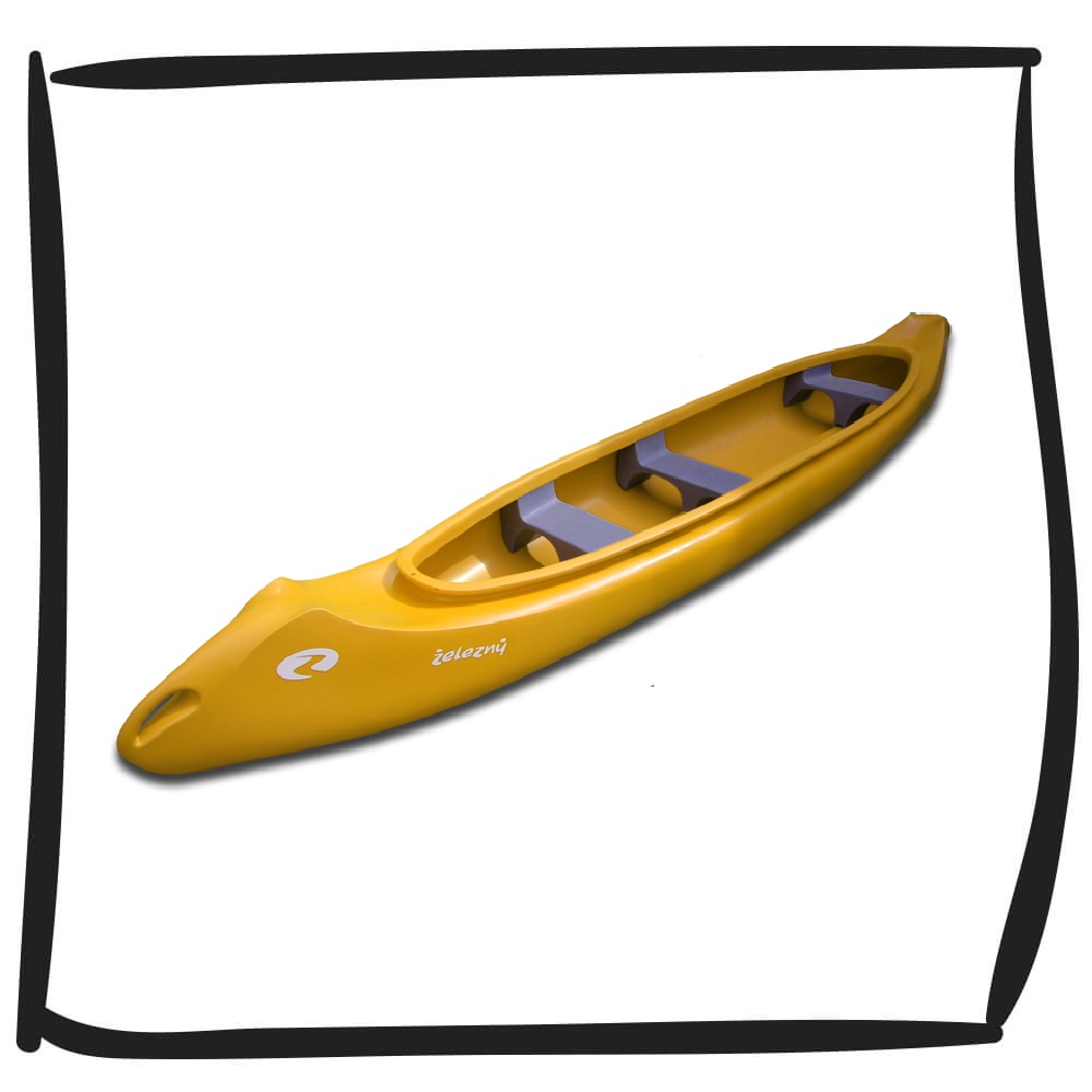 Canoe for 2 to 4 paddlers