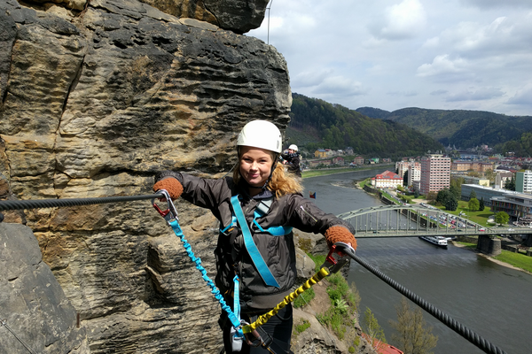 Our experienced instructors will ensure a safe ascent to Via Ferrata.