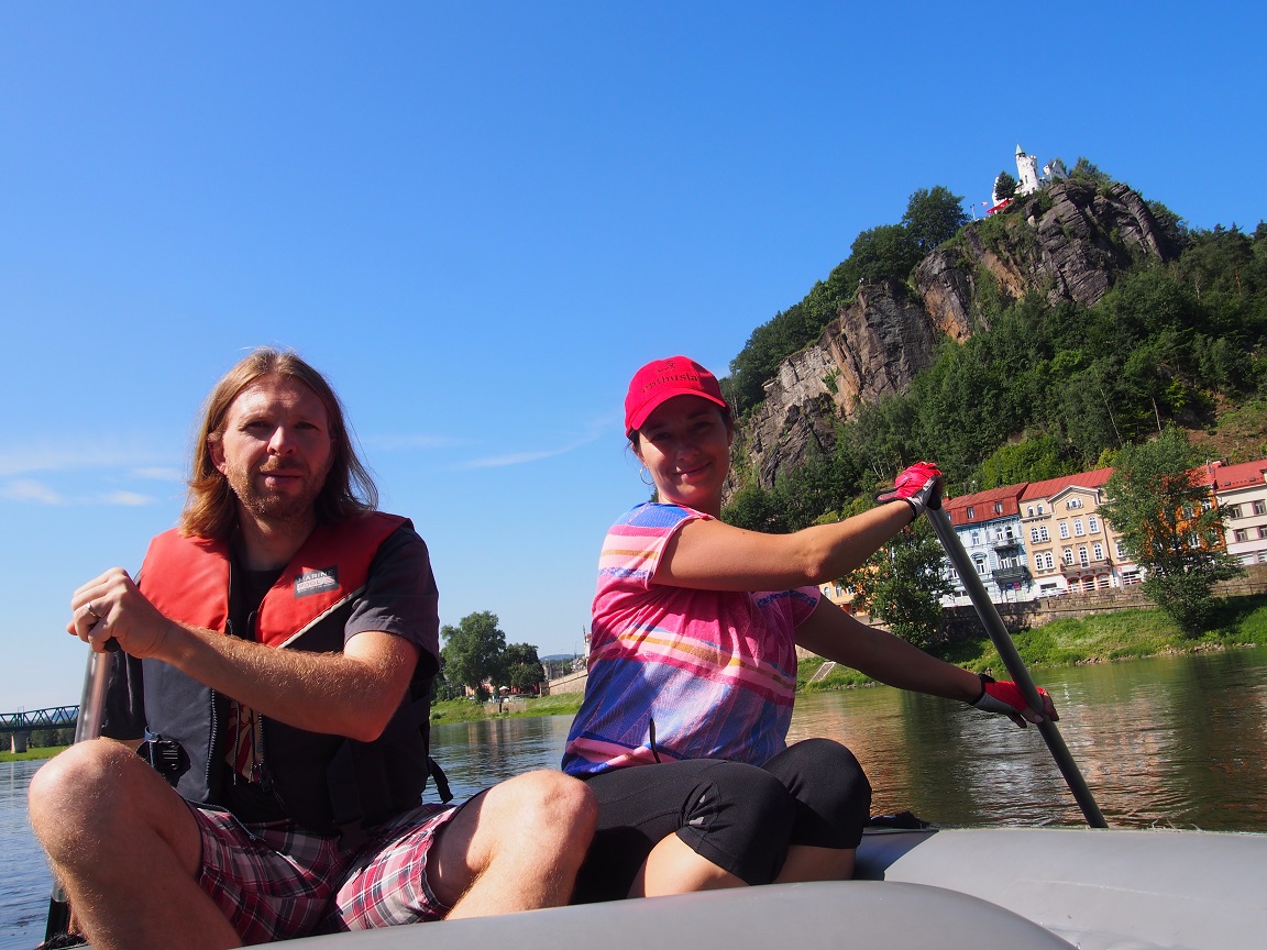 Canoe on the Elbe