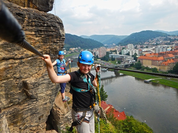 Finaly, a truly unusual experience for you. The truly unique Ferrata right in the center of Děčín 